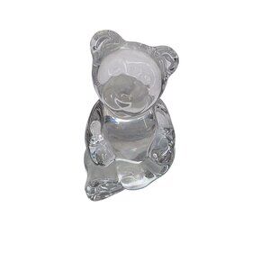 Crystal Bear Figurine 3.5" Collectible Art Glass Decoration‎